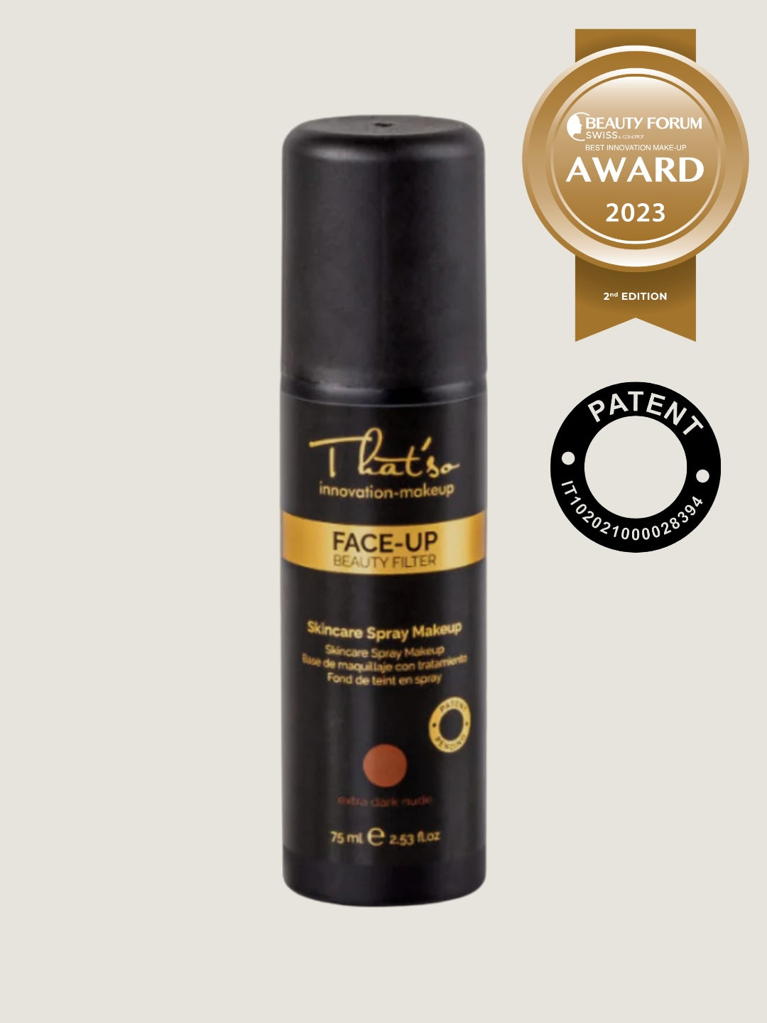 Face Up Skincare Spay Makeup – Extra Dark Nude