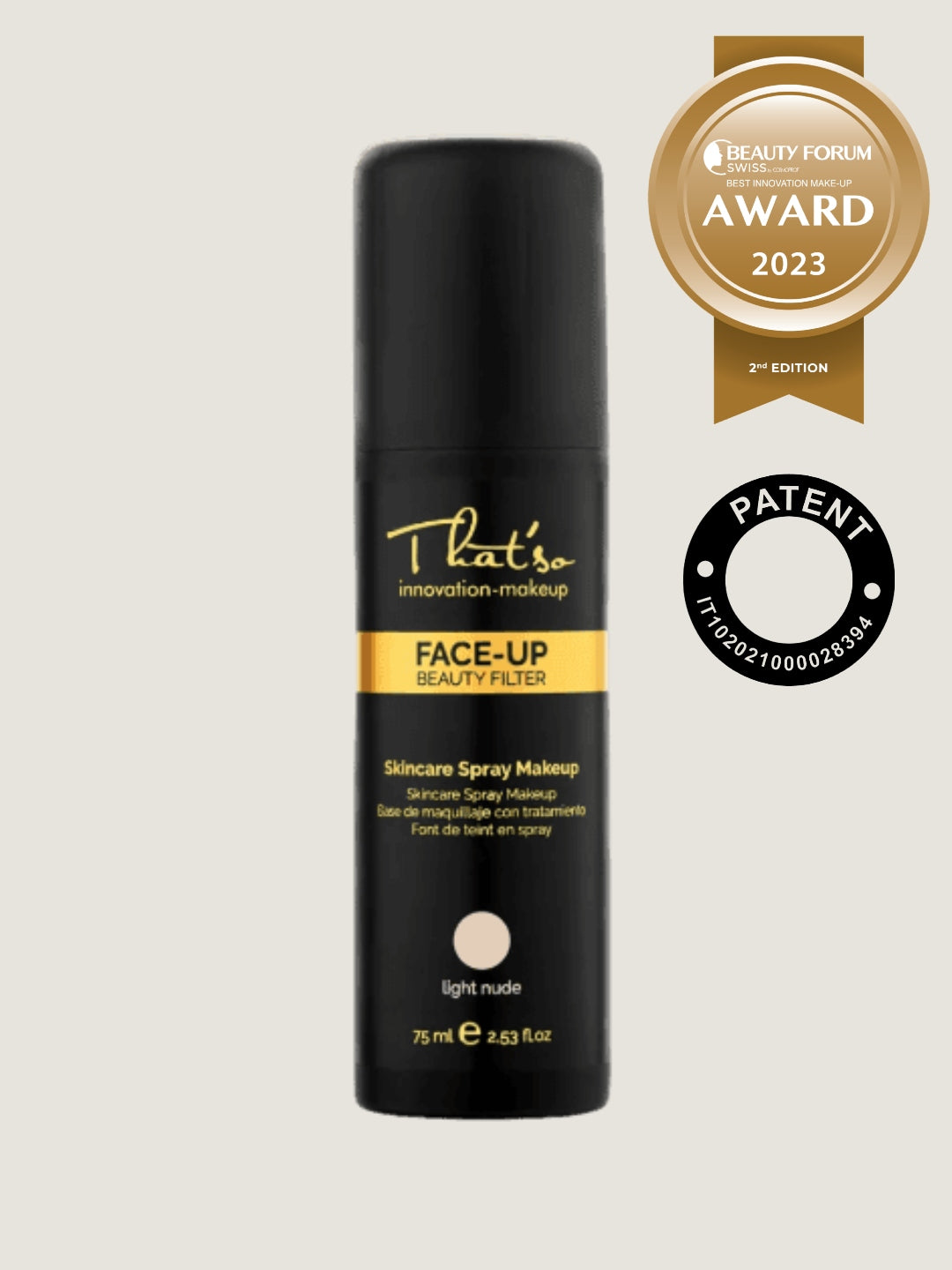 Face Up Skincare Spray Makeup - Light Nude